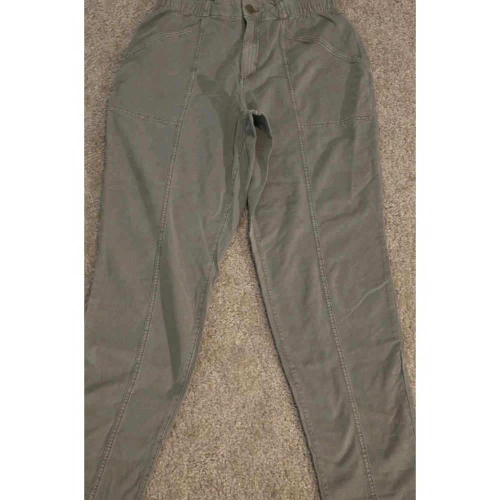 Old Navy High Rise Straight Utility Jeans Pants Olive Green Size Medium Gorpcore